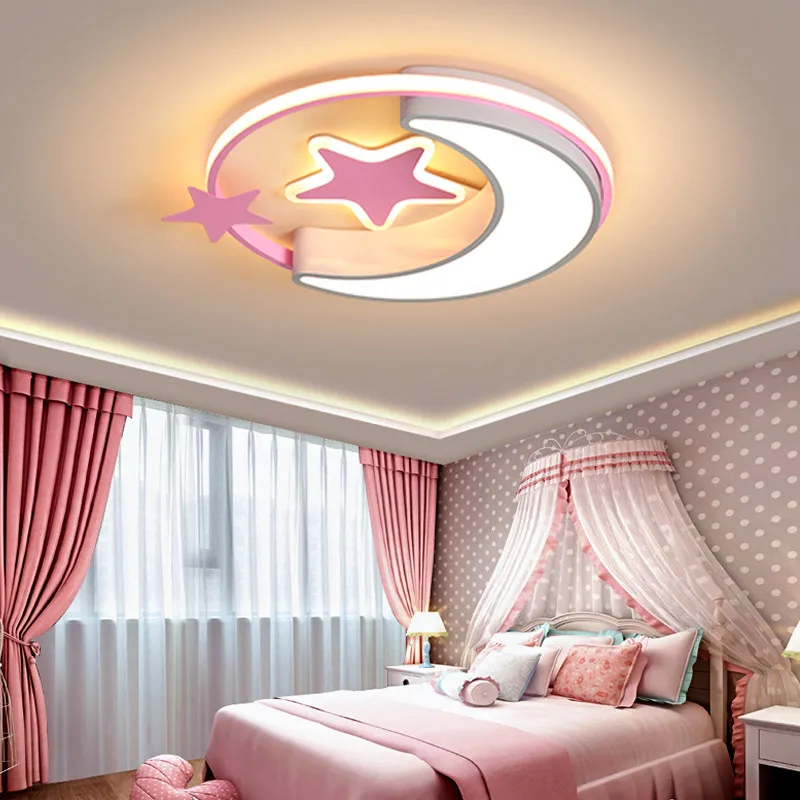 

Moon Star Led Ceiling Light Kid Room Light Fixture Baby Room Light Girl Lamp Kid Room Ceiling Lamp For Children Bedroom