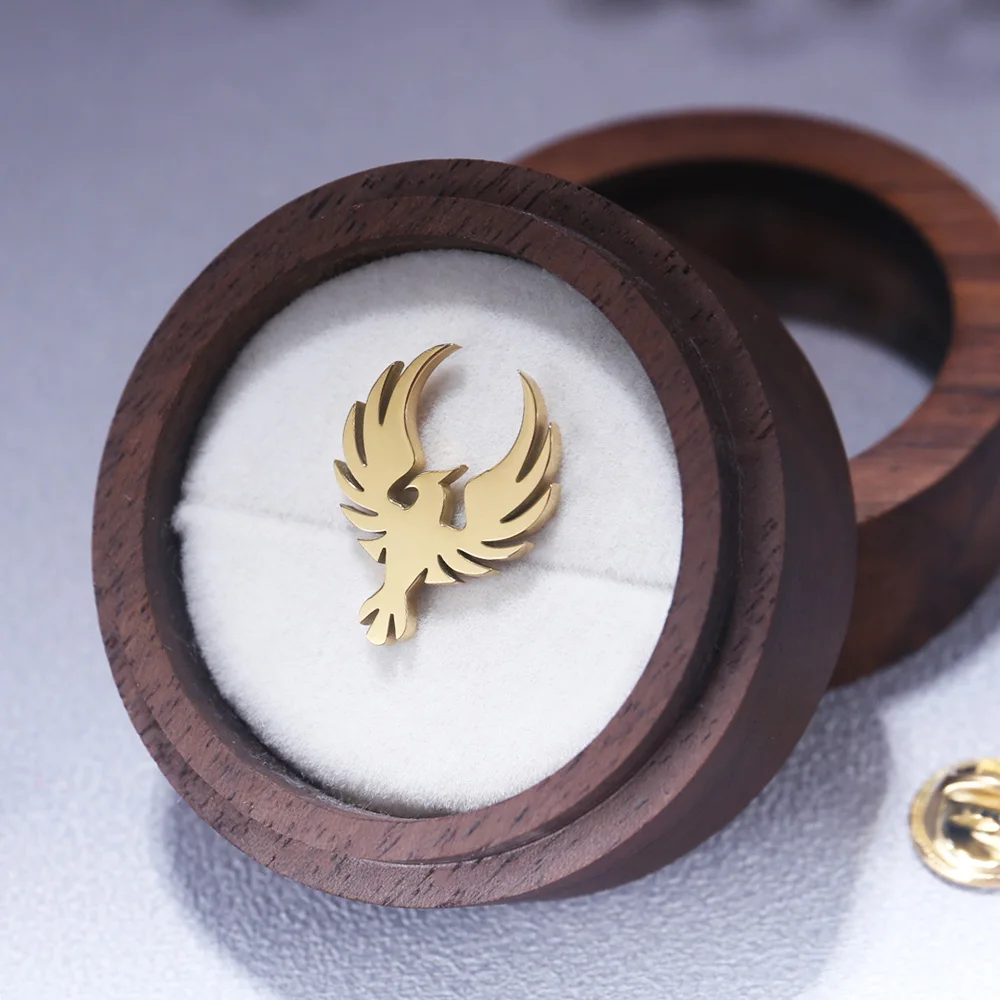 Классическая брошь с тотемом Феникса Tangula из нержавеющей стали мужской амулет