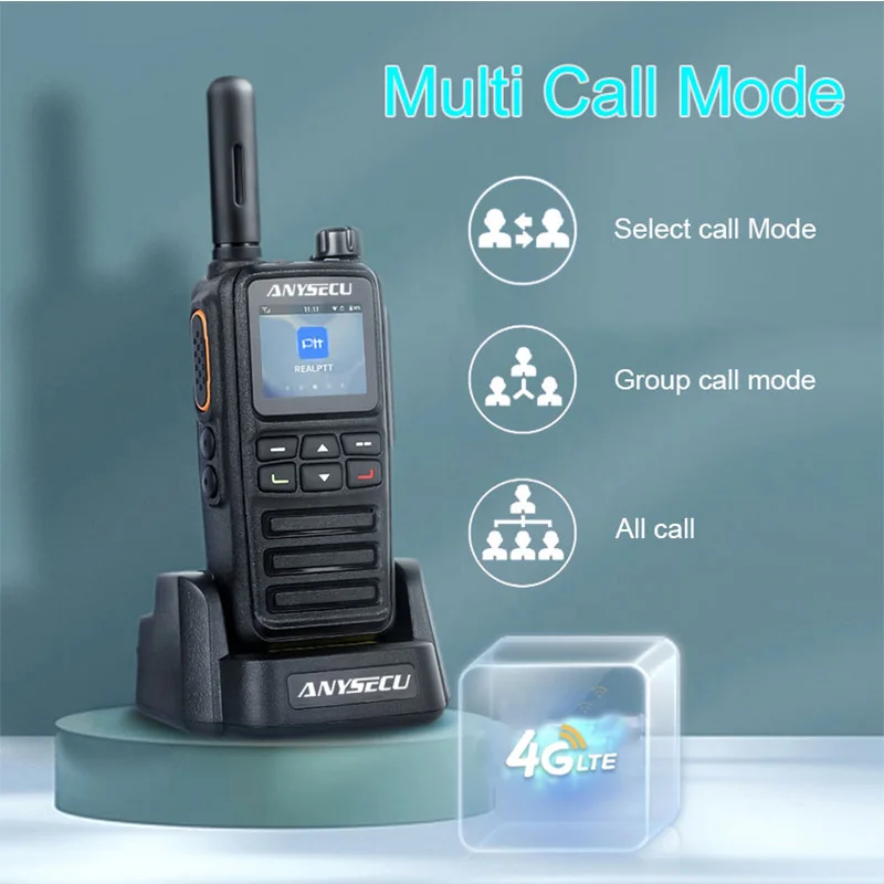 ANYSECU HD-720A Unlocked Android Radio Work with Zello / Real PTT /Walkie Fleet Wifi Radio 500KM Talk Range Waterproof