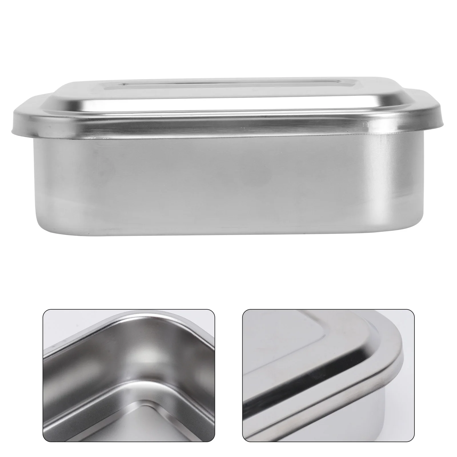 

Stainless Steel Instrument Tray- Tray with Cover- 6x4inch Flat Instrument Supplies for Kitchen Medical instruments