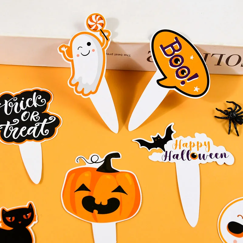 Топперы для торта на Хэллоуин топпер кексов сделай сам жуткий тыквенный призрак