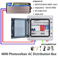 mini photovoltaic pv ac distribution box inverter side connection economical grid connected box