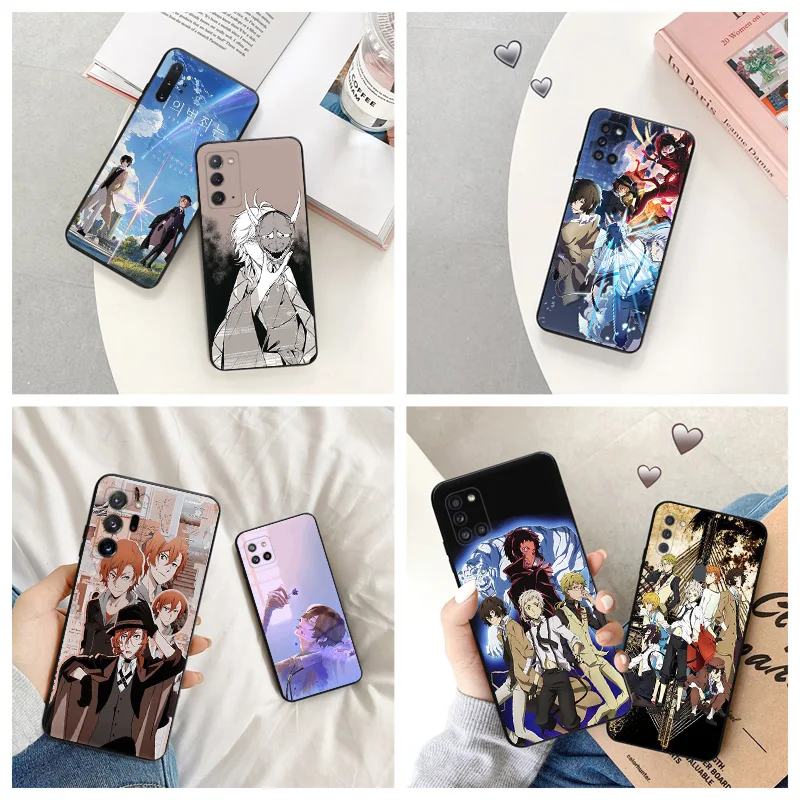 

Soft Phone Cases For Samsung A24 M54 M30 M21 M11 M31 M13 M51 M32 M12 M62 M22 M52 M23 M33 M53 Bungou Stray Dogs Black Matte Cover