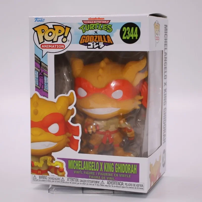 Фото Фигурка Teenage Mutant Ninja Turtles Michelangelo x King Ghidorah, официальная лицензионная коллекция Funko POP, ограниченная серия, игрушка для фанатов №5