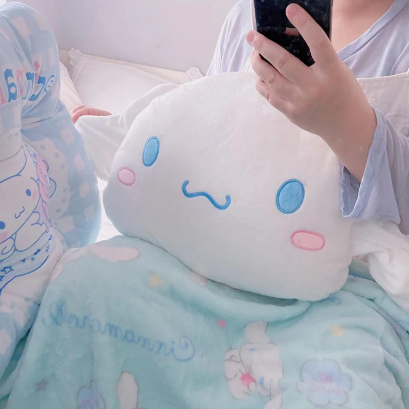 

Новинка, милая Подушка Sanrio Cinnamorroll с рисунком из мультфильма, подушка, одеяло, Офисная подушка, подарки для друзей, игрушки для девочек