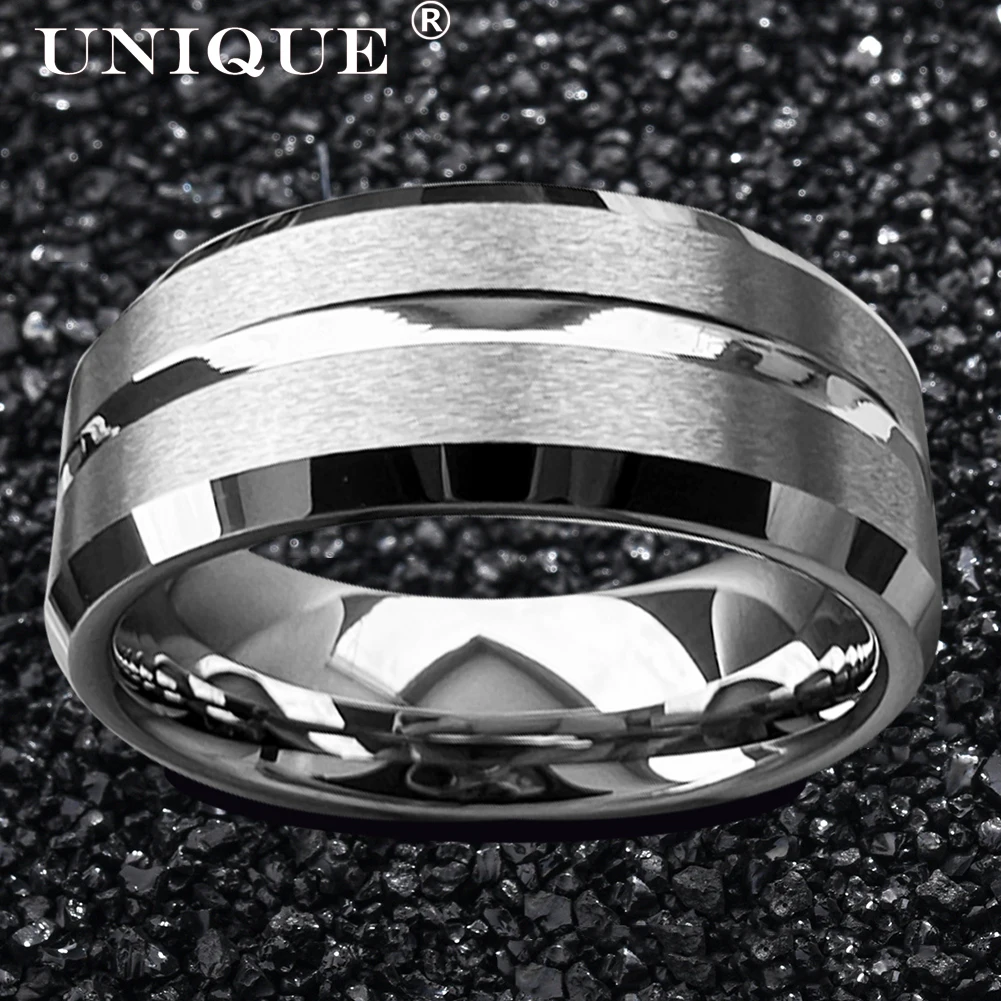 

Unique Jewel Couple 6/8mm Black Silver Gold Tungsten Carbide Ring for Men Women Matte Finish Engagment Accessories Jewelry Sets