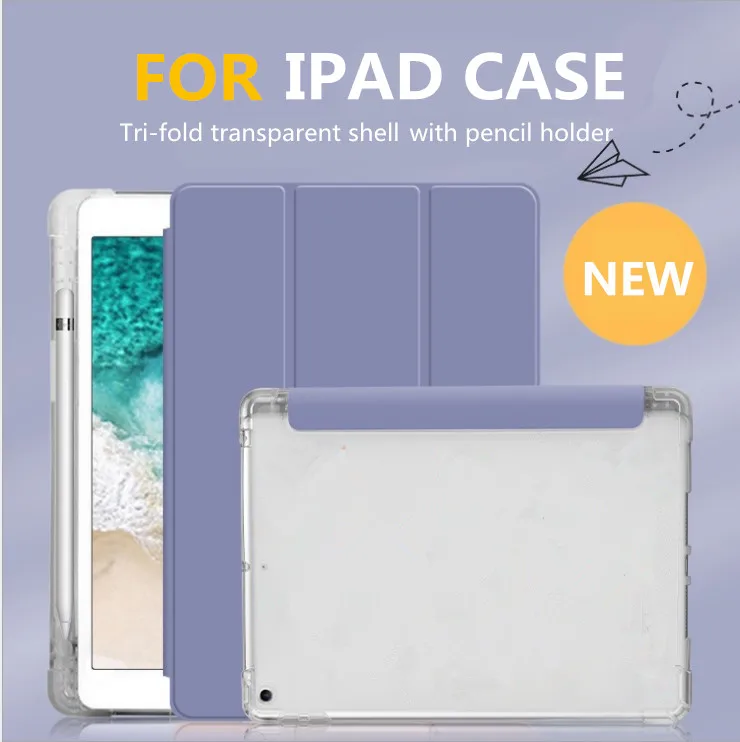 For Ipad Air 4 Case 2020 for IPad 10.2 10.5 2019 Mini 4 5 Pencil Holder Case for IPad 9.7 56 7 8 Th Air 1 2 3 Smart Tablets Case