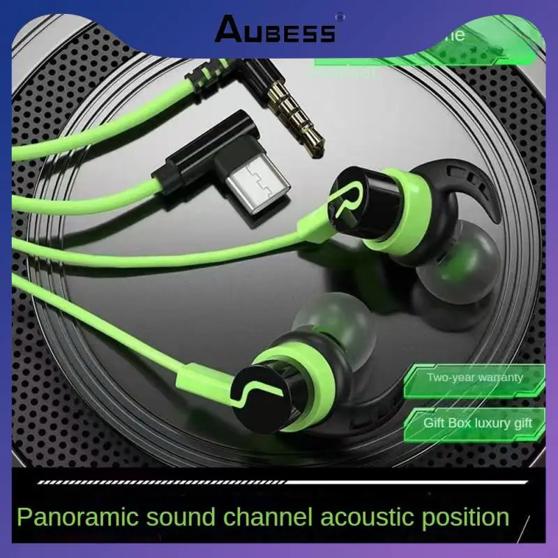 

Silver No Sense Delay Wired Headphones Stereo E-sports Headphones Surround Sound Music Earbuds Consumer Electronics 1.2m Durable