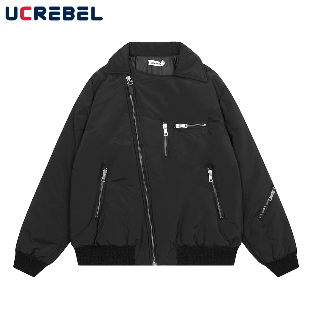 

Мужская стеганая куртка с длинным рукавом, на молнии