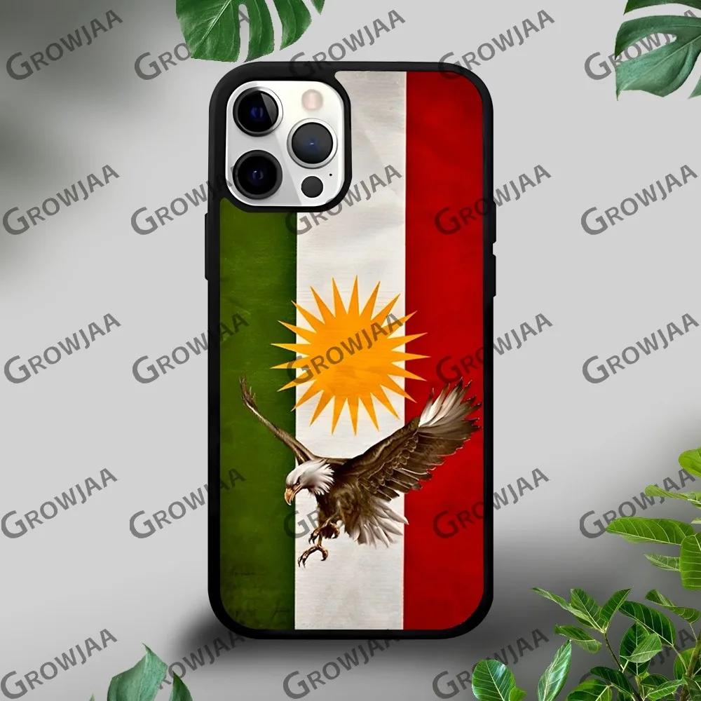 Жесткий чехол K-Kurdistan с флагом для телефона iPhone 16 15 14 13 12 11 Pro Xs Max Mini Plus