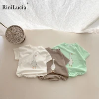 rinilucia newborn baby clothes cartoon romper summer 2022 baby boy one piece clothes cotton toddler girl onesies outfits