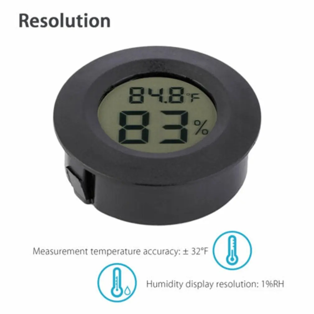 

Hot Round Electronic Thermometer And Hygrometer Indoor Digital Mini LCD Hygrometer Temperature Humidity Meter Dropshipping