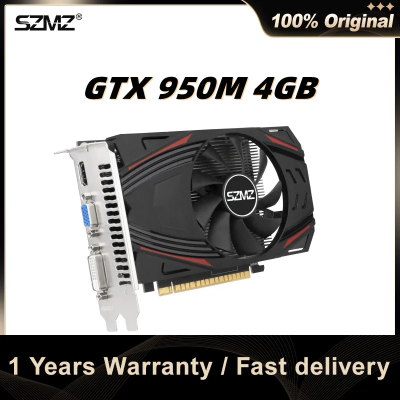 SZMZ новая настольная Видеокарта GTX 950M 4 ГБ GDDR5 950 бит 1275 м видеокарта Гб пластина МГц