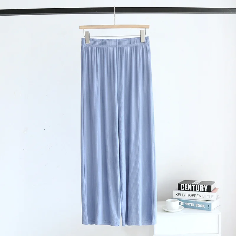 New Loose Women's Spring Summer Home Pants Strips Comfortable Sleepwear Modal Trousers Outside Wear Pajama Pant Sleep Pantalones