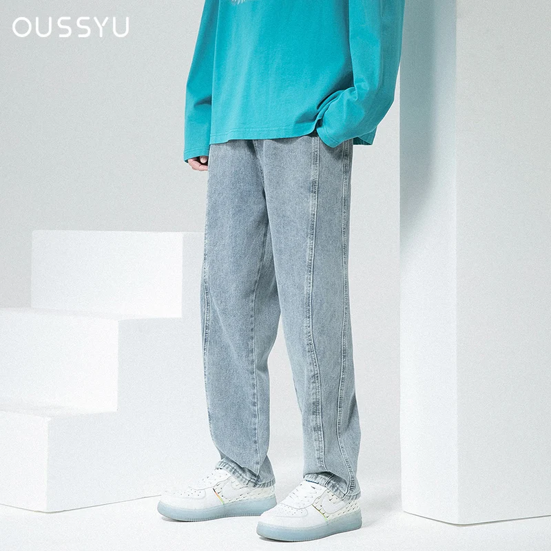 Мужские свободные джинсы в стиле хип-хоп Новинка лета 2022 уличная одежда прямые