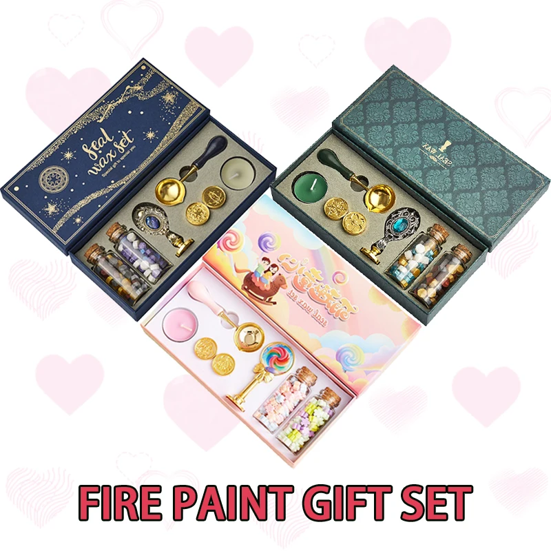 

Wax Seal Stamp Set Envelope Stamps Cherry Blossom Creative Gift Cute Star Diamond Handle New Card Making Supplies Scrapbooking