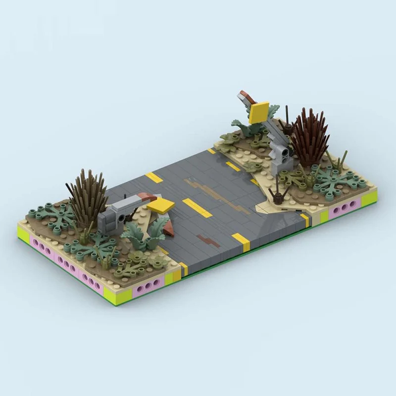 Модель городской улицы MOC: Строительные блоки, модульные элементы для прямой дороги, технологичный подарок, праздничный набор для сборки, детские игрушки (art.: 3920dad799fca) - 3920dad799fca