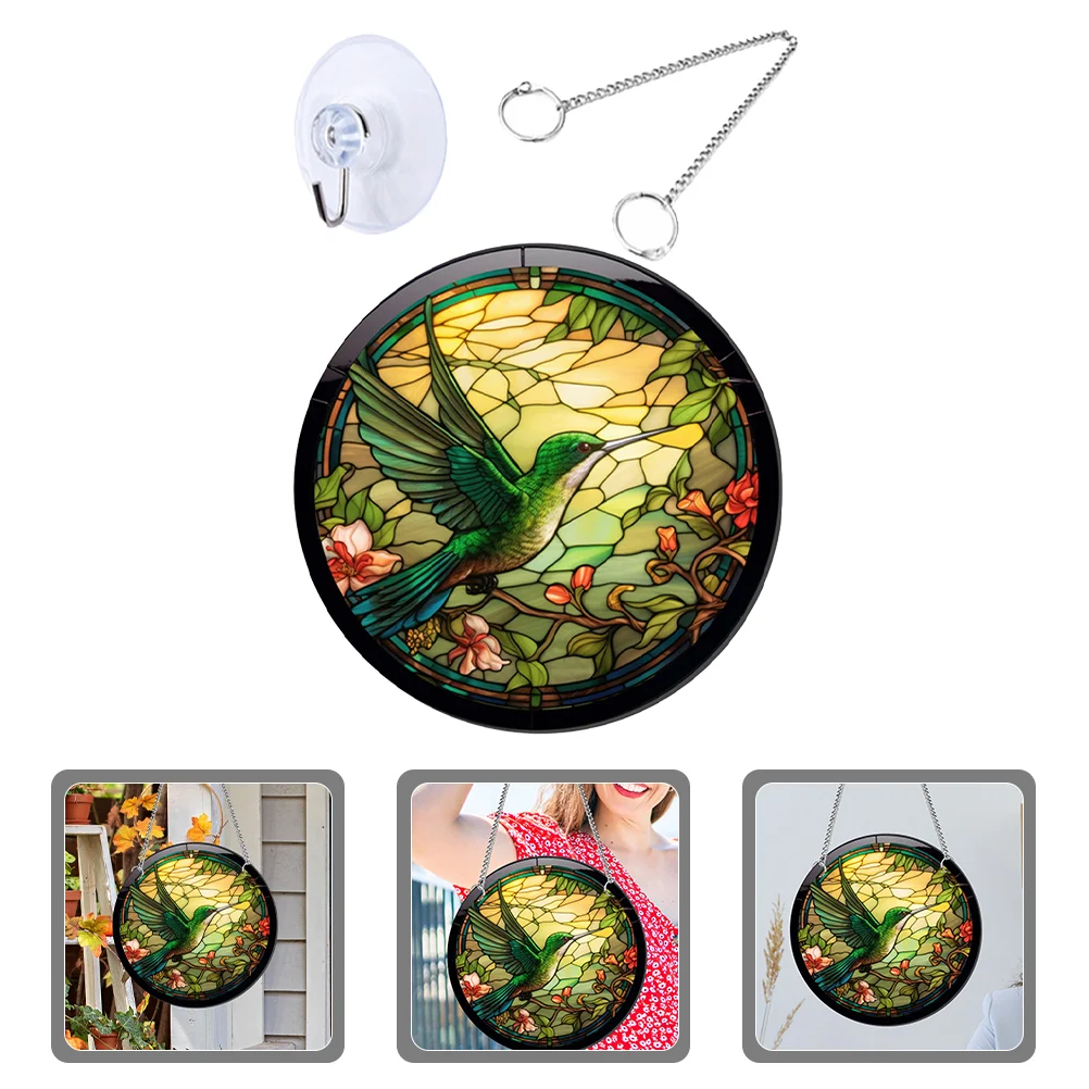 

Wall Front Door Front Door Decor Double Side Acrylic Window Hanging Pendant Door Hummingbird Sign Craft Dual Plaque Front Front