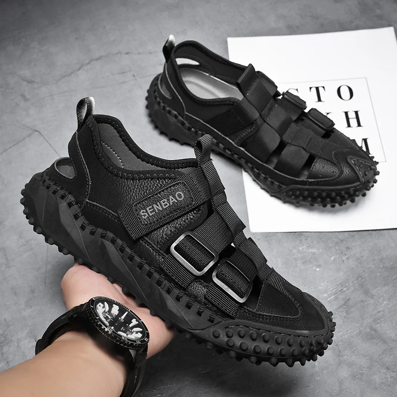 2023 Summer New Men's Outdoor Golf Sandals Men's Fashion Leisure Golf Shoes Men's Walking Non-slip Sports Golf Shoes Size 38-46