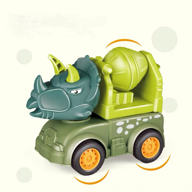 

Engineering Truck Cars Toy Dinosaur Transport Press Construction Lovely Wear Resistant Vehicle Triceratops Cart Toys for Boys