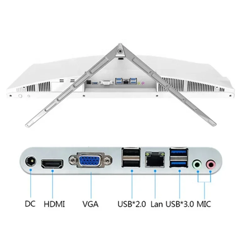 Фото Игровой ПК OEM 23,8 дюйма «все в одном» AIO Core i7 12700H 16 ГБ ОЗУ 512 ГБ SSD Полная настройка Настольные компьютеры «все в одном» с батареей ИБП №3