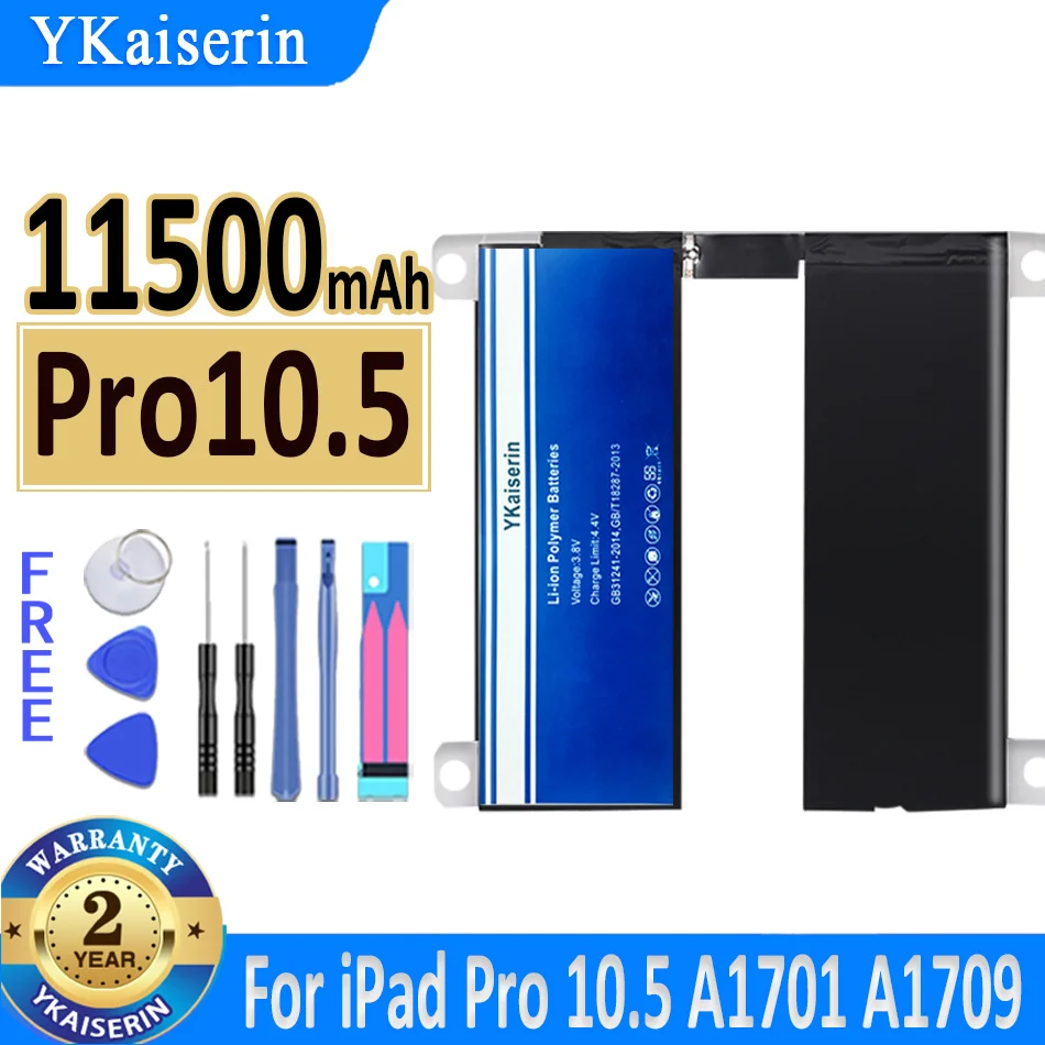 

Battery 11500mAh Original YKaiserin Replacement Battery for IPad Pro 10.5 Pro10.5 A1701 A1709 A1798 A1852 with Tools