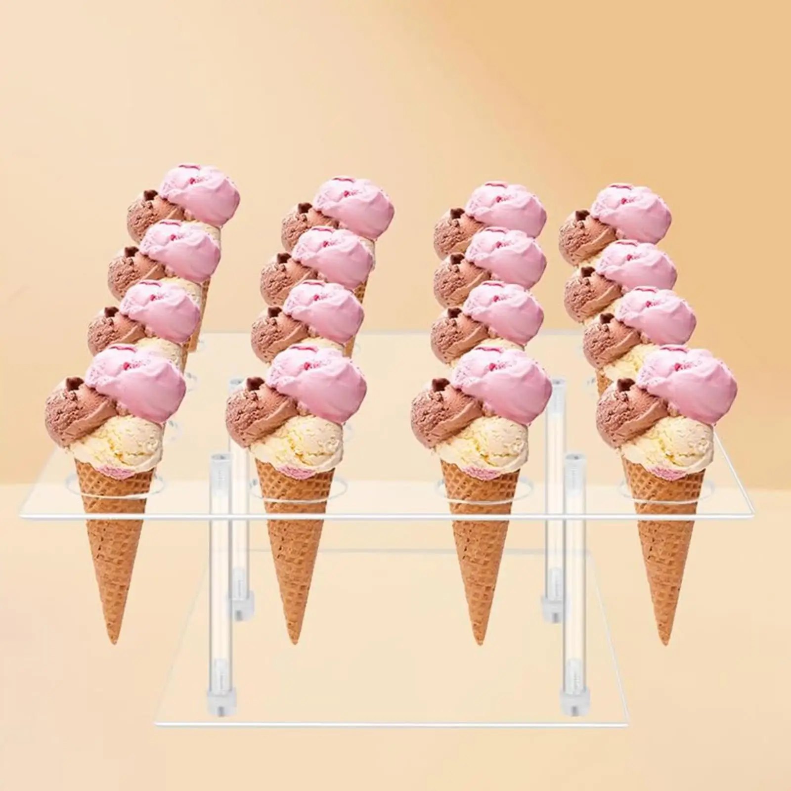 Акриловый держатель для мороженого стойка рулонов суши с подставкой вафель