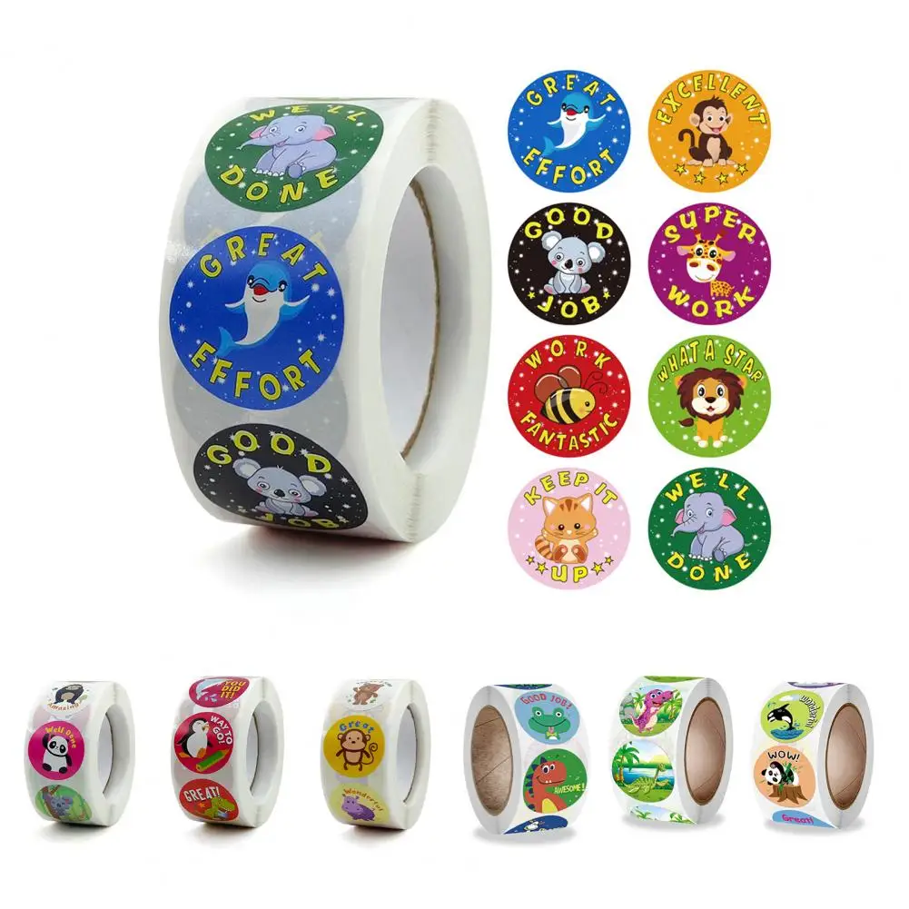 

1 Roll School Sticker Useful Eco-friendly Clear Printing for School Incentives Sticker Training Sticker