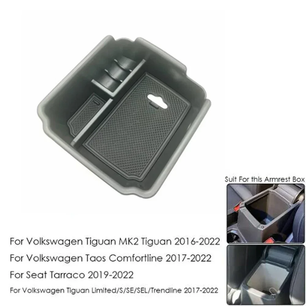 

Volkswagen VW Tiguan Mk1 Mk2 Taos Seat Tarraco Автомобильные Аксессуары Подлокотник Коробка Для Хранения ABS Материал Консоль...