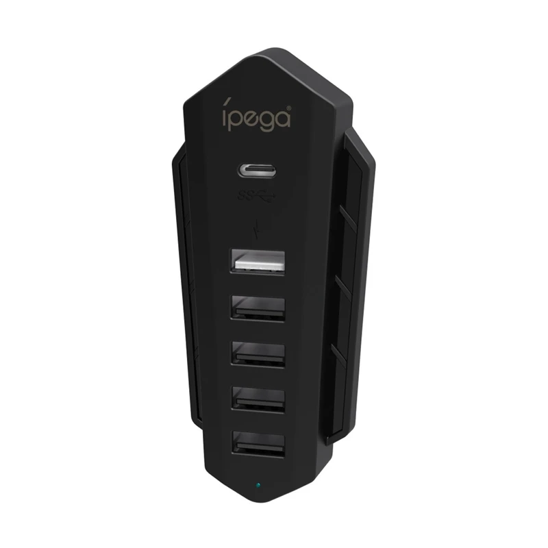 

Ipega For PS5 USB 2.0 HUB 6-In-1 Extender HUB Converter USB Connection Splitter Black