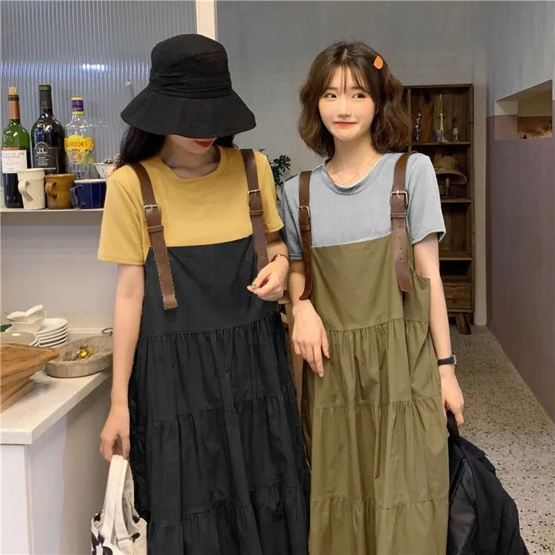 Женское Платье без рукавов в стиле Харадзюку летняя Шикарная стильная женская