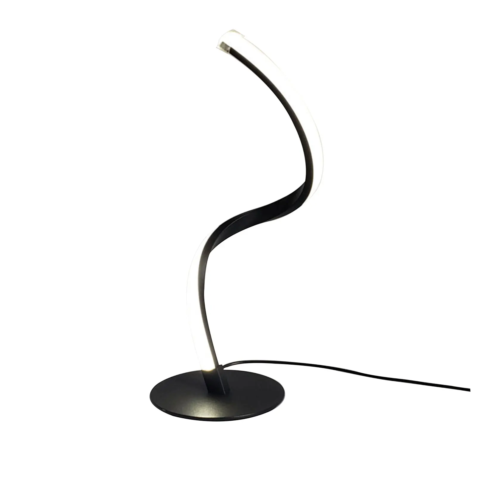 

Dimmable Brightness Table Lamp Led Touch Control Simple Modern Aluminum Indoor Decoration Home Bedroom Practical Spiral UK Plug