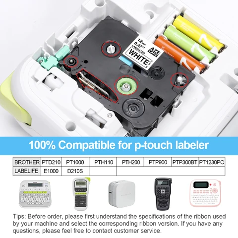 Labelife Лента для этикеток 6/9/12 мм  для P-touch