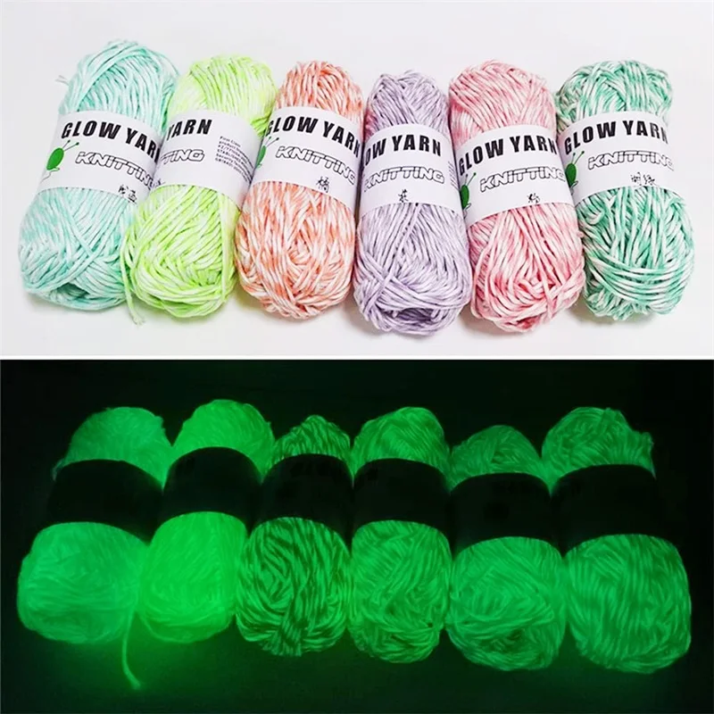 Светящаяся пряжа для вязания крючком мягкого творчества