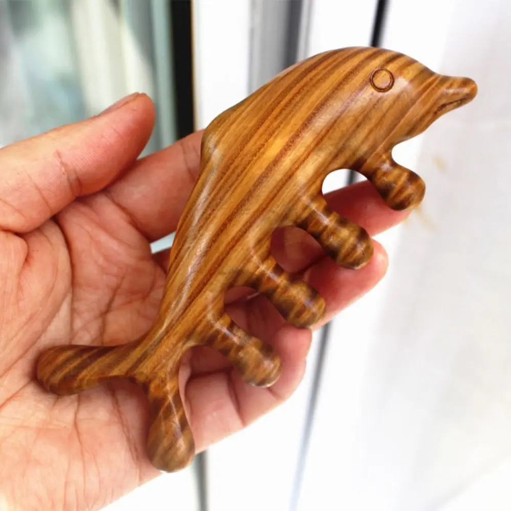 

Массажная Расческа с пятью широкими зубьями, Антистатическая сандаловая расческа для улучшения кровообращения, акупунктурная терапия, расческа для волос