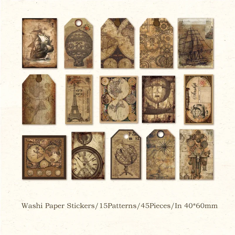 

Винтажные бумажные наклейки Journamm для скрапбукинга