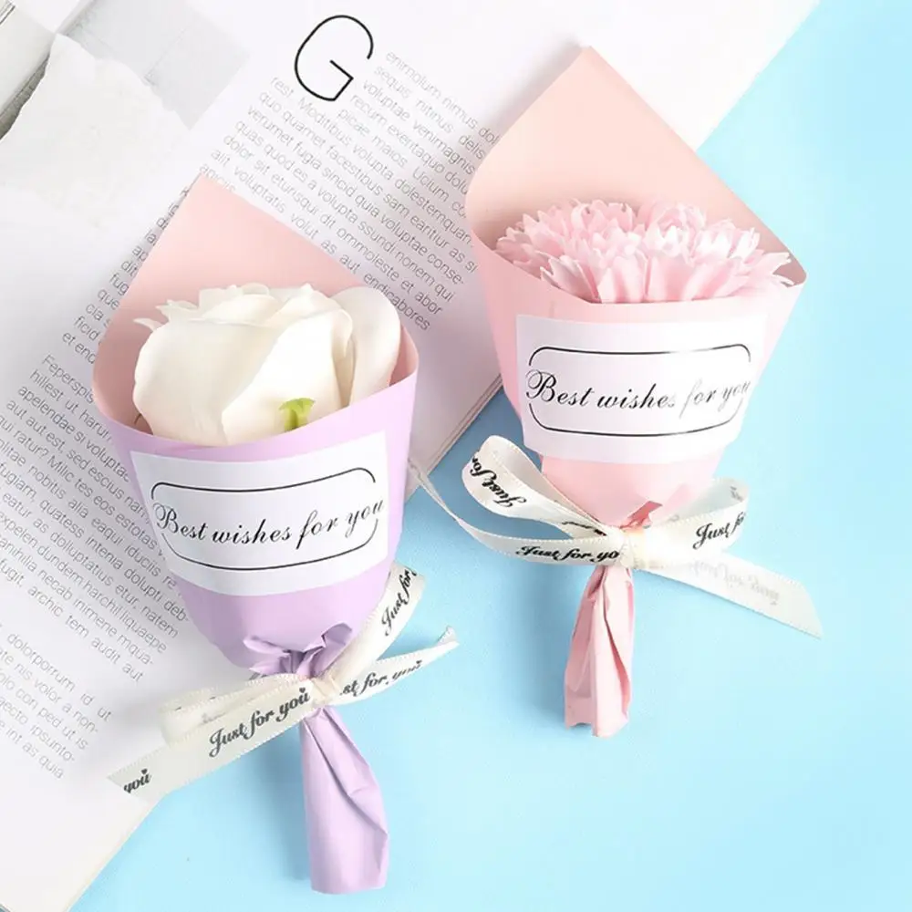 

1 Bouquet Creative Mini Handmade Artificial Soap Flower Gift For Wedding Valentines Day Mother Day Gift Party Props Home Decor