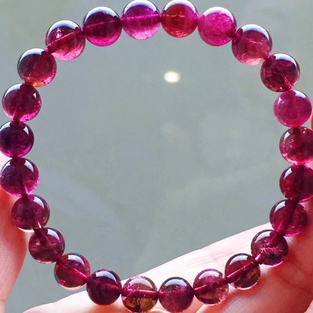 

Оригинальные фотообои, Бразилия, прозрачные круглые бусины 7,5 мм, женские и мужские ювелирные изделия с кристаллами, розовый турмалин AAAAAA