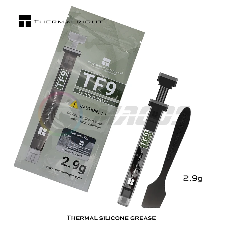 

Thermalright TF9 14W/m-k Thermal Grease For CPU Heatsink Thermal Paste Commpound Processor Plaster Water Cooling Cooler1.5g 2.9g