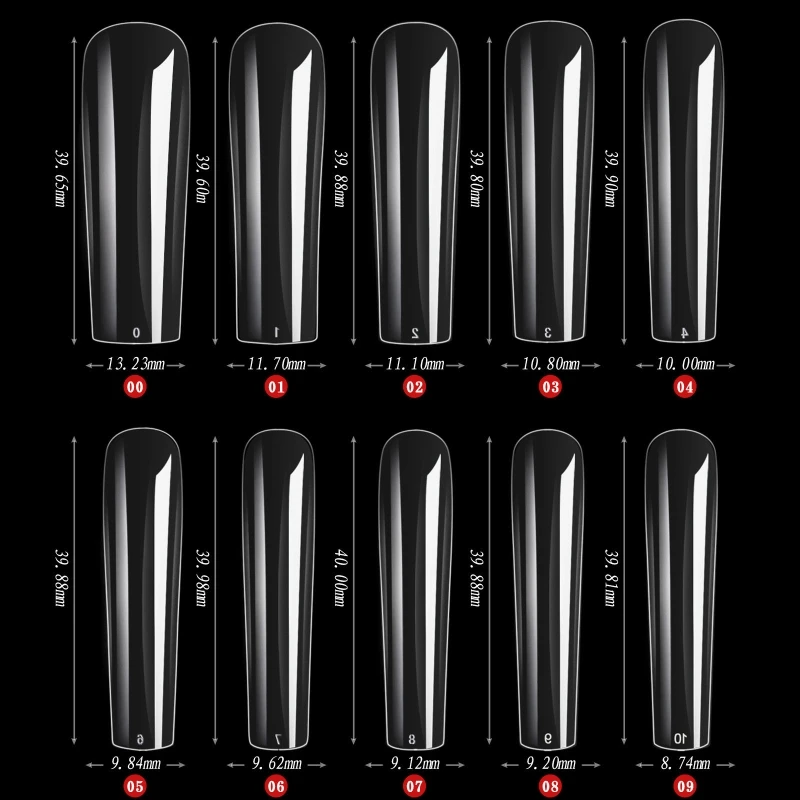 RXJC накладные ногти коффин XXL 500 шт