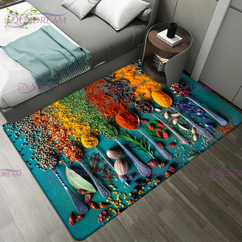 Волшебные приправы напольные коврики для кухни гостиной фланелевый ковер мягкий