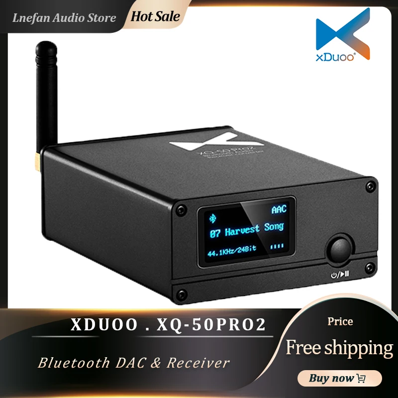

XDUOO XQ-50 PRO 2 Buletooth 5,1 приемник, преобразователь, декодер ES9018K2M CS8406 HiFi Audio DAC QCC5125 APTX-HD LDAC