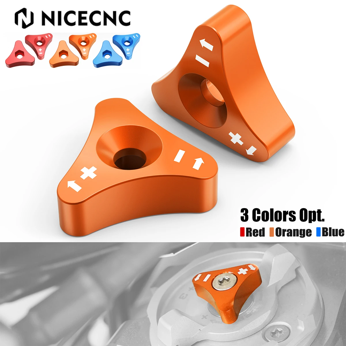 Фото NICECNC для KTM EXC 300 EXCF 350 SX 125 SXF 450 690 ENDURO Husqvarna TE 300 FE 450 48 мм ручка регулятора амортизатора передней вилки №1