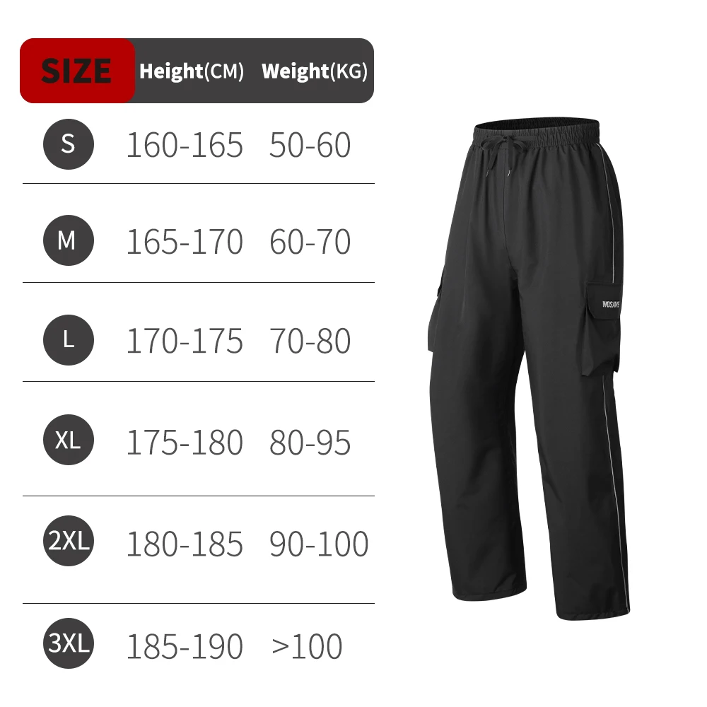 

Мужские Водонепроницаемые Мотоциклетные Брюки WOSAWE Для Активного Отдыха, Кемпинга, Рыбалки, Гольфа И Работы На Открытом Воз...