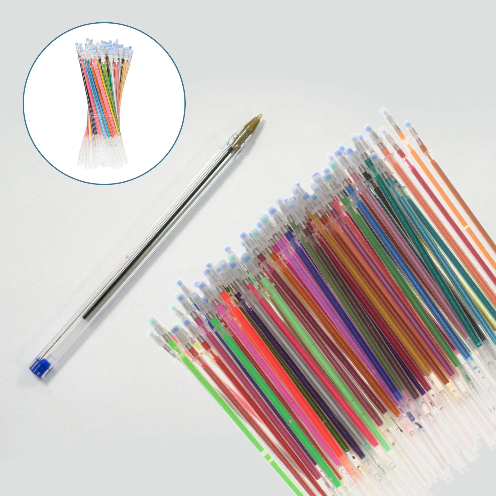 

84 Pcs Gel Refill Set Pen Replacement Refills Filling Drawing Doodling Plastic Glitter Student Bullet Tip