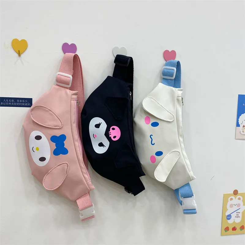 Нагрудная сумка Sanrio Cinnamoroll Kawaii на плечо Kuromi Melody повседневная простая через для