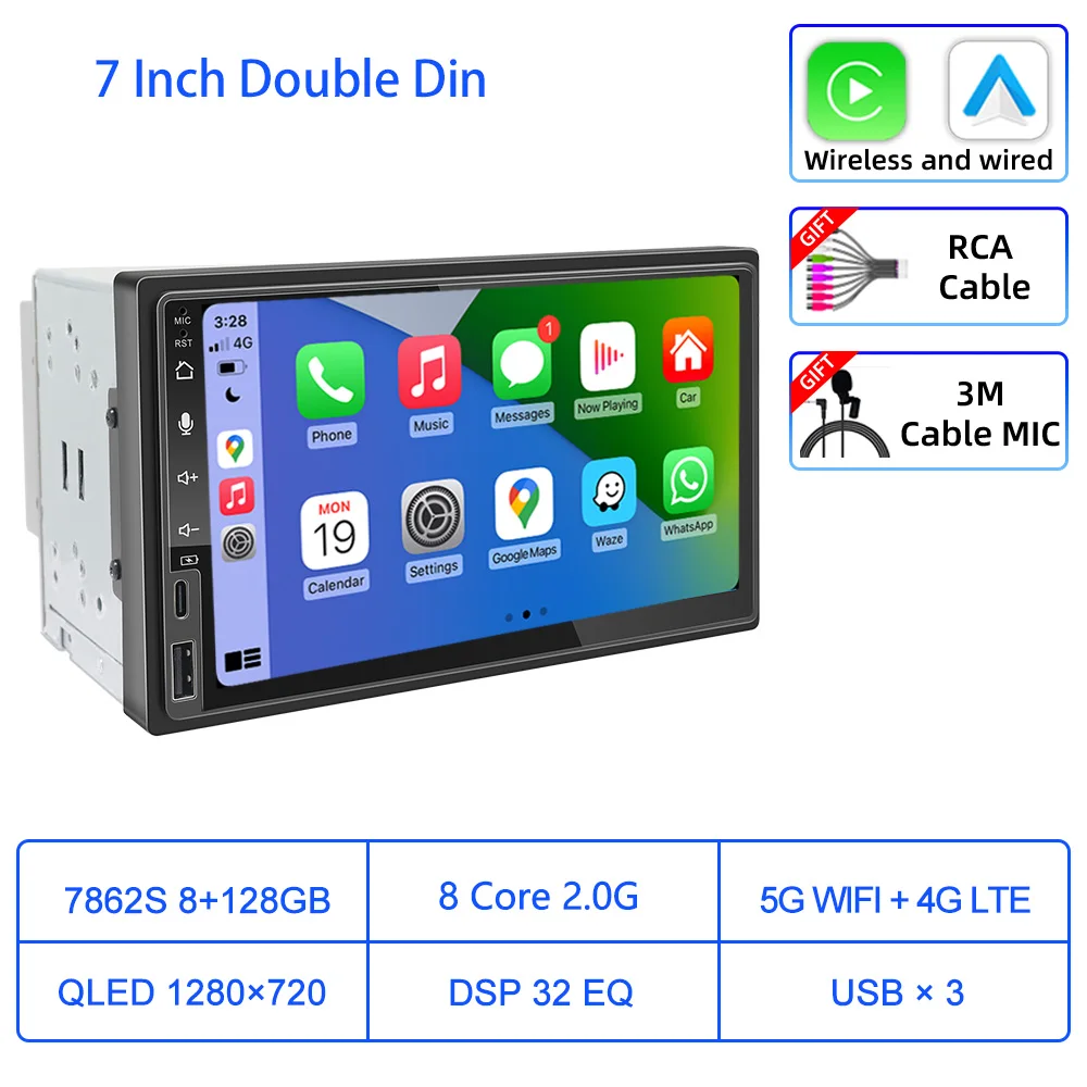 

Универсальная автомагнитола, мультимедийная стерео-система на Android, с 7-дюймовым экраном, с GPS, видеоинтерфейсом, типоразмер 2 Din