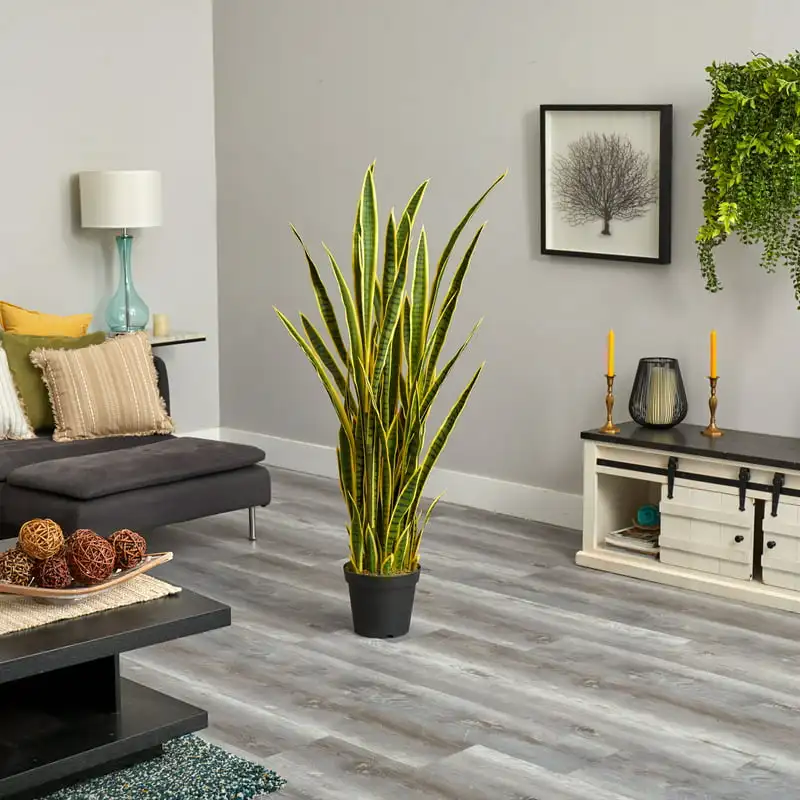 

Plastic Sansevieria Artificial Plant, Green