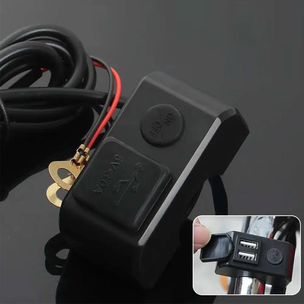 

Зарядное устройство с 2 Usb-портами на руль мотоцикла, 12 В до 5 В, 3 А