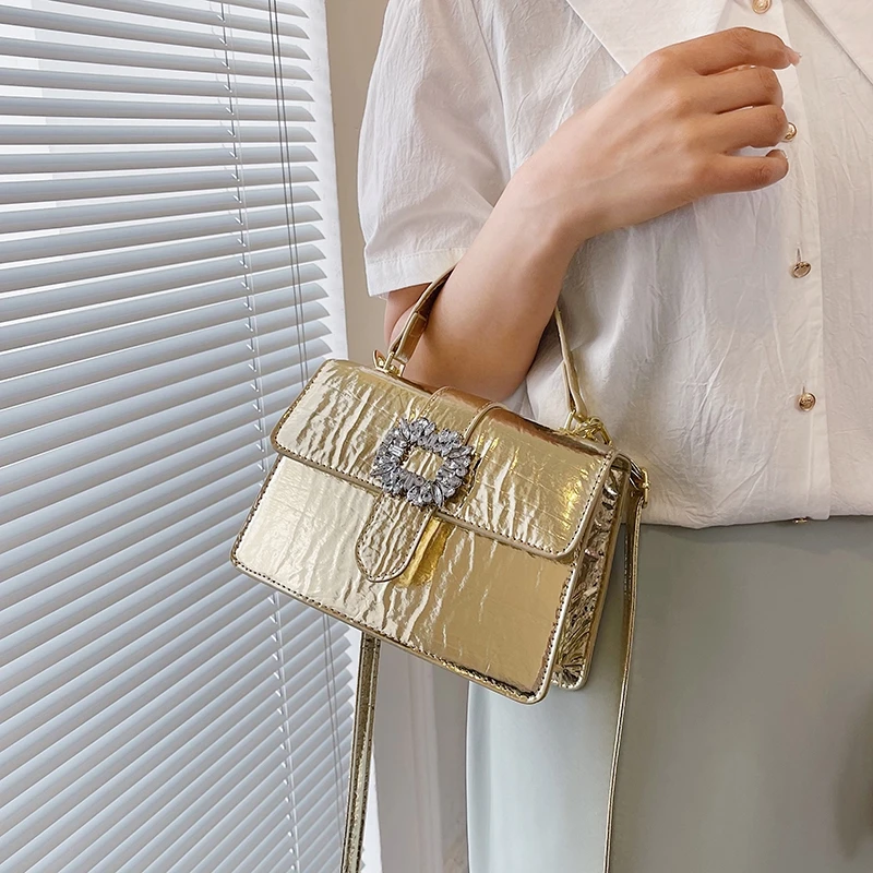 2023 New Trend Small Square Bag Fashion Female Shoulder Bags Quality PU Leather Women's Designer Handbag Vintage Crossbody Bag